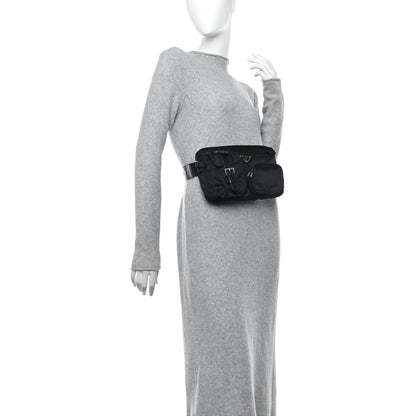 Prada Tessuto Nylon Saffiano Belt Bag Black 2 of 10