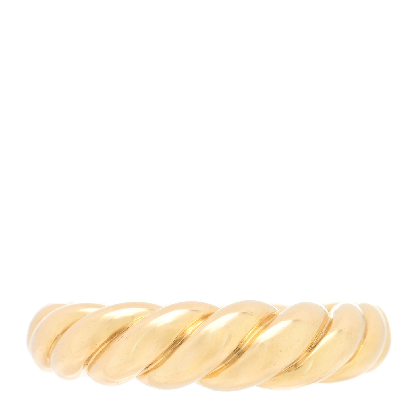 18K Yellow Gold Sculpted Cable Ring 54 7
