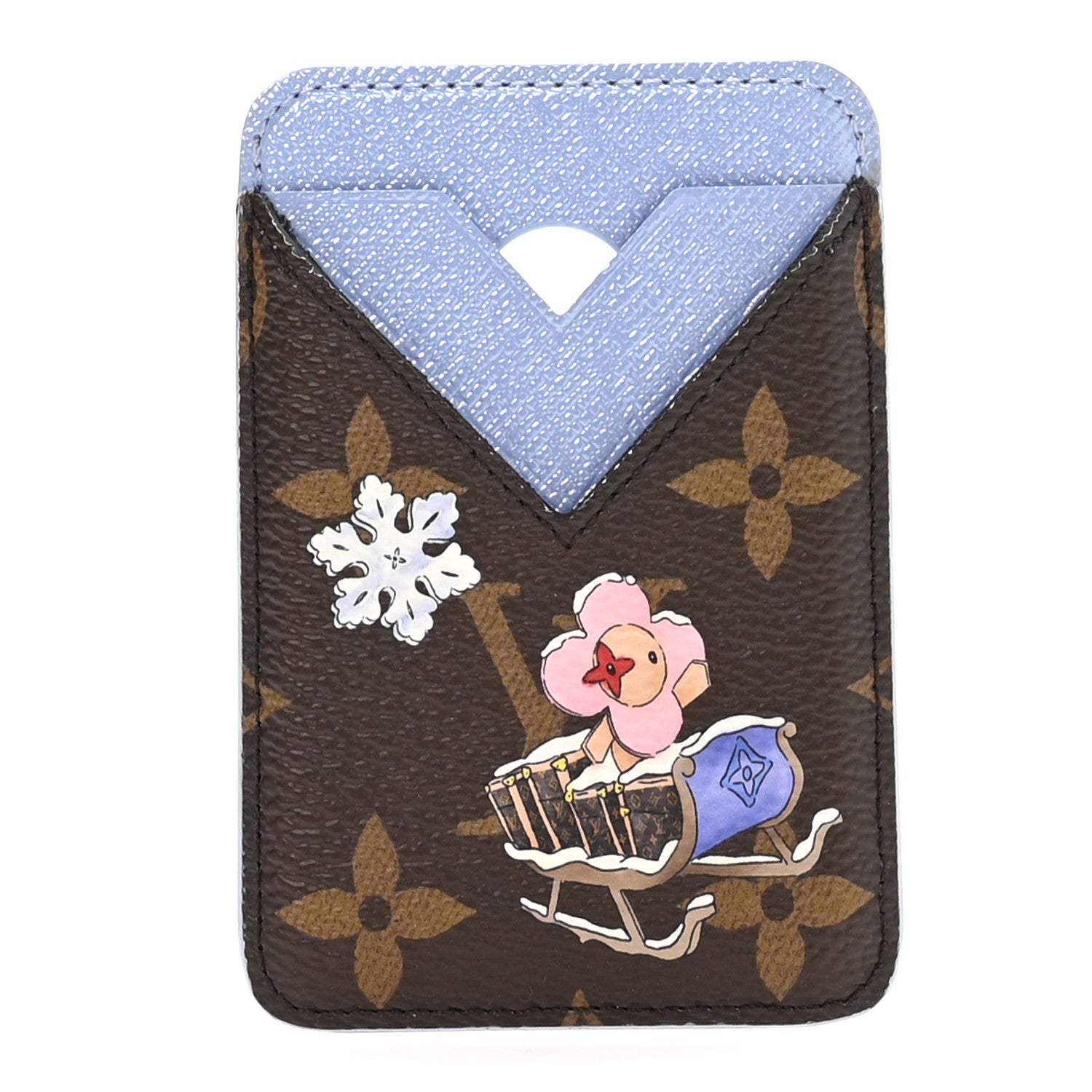 Louis Vuitton Monogram Magnet Vivienne Card Holder Blue Frost 1 of 7