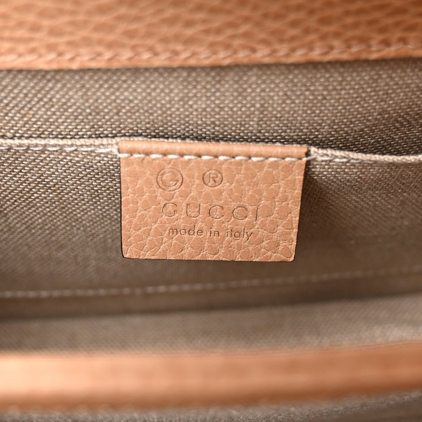 Dollar Calfskin Small Interlocking G Shoulder Bag Camelia
