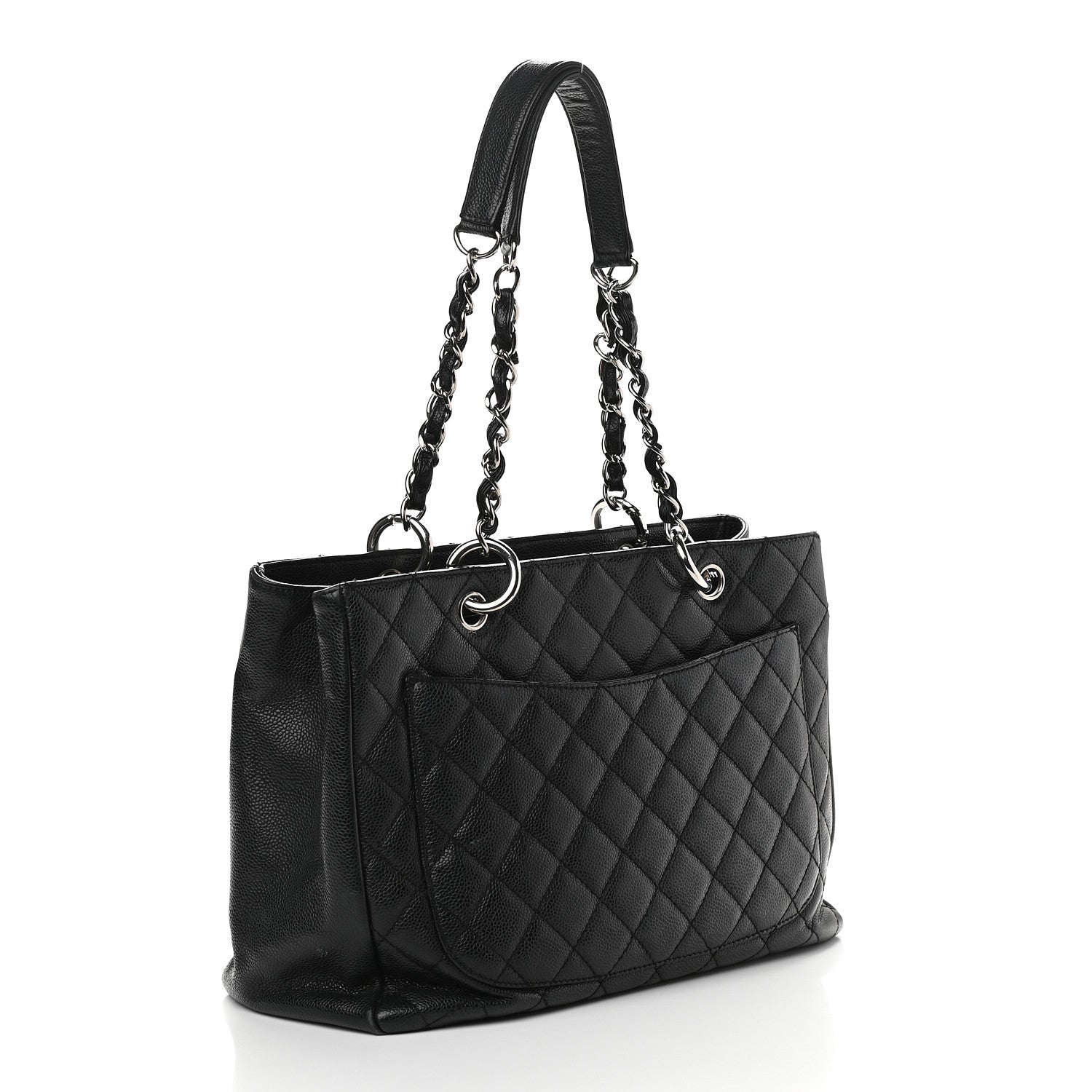 Chanel Caviar Quilted Grand Shopping Tote GST Black 3 of 10