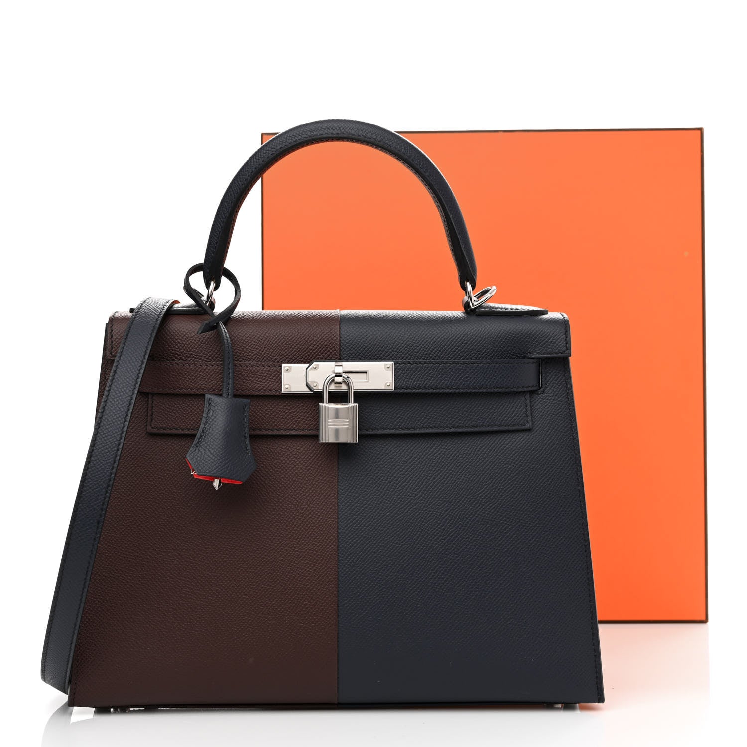 Hermes Epsom Casaque Kelly Sellier 28 Rouge Sellier Bleu Indigo Rose Texas 14 of 14
