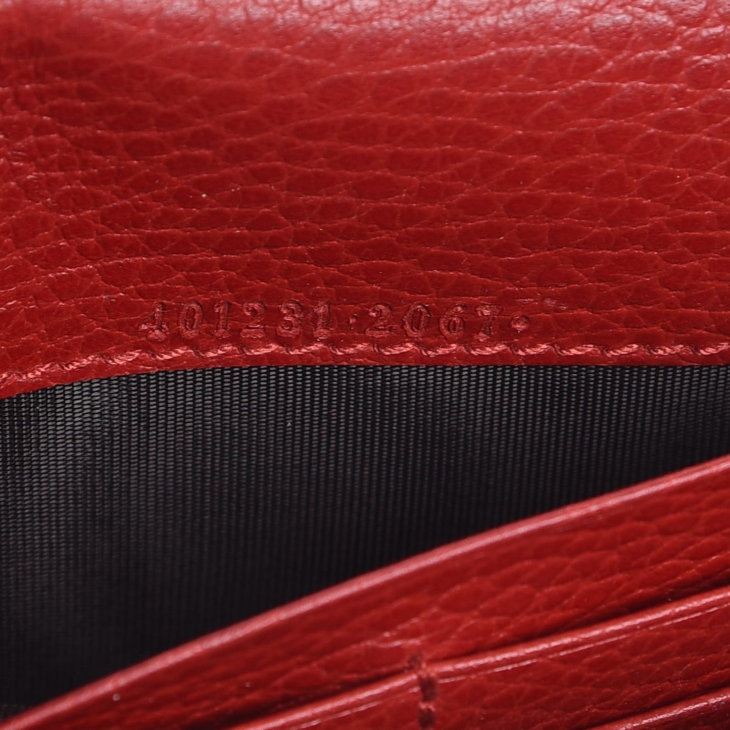 Calfskin Mini Dionysus Chain Wallet Hibiscus Red