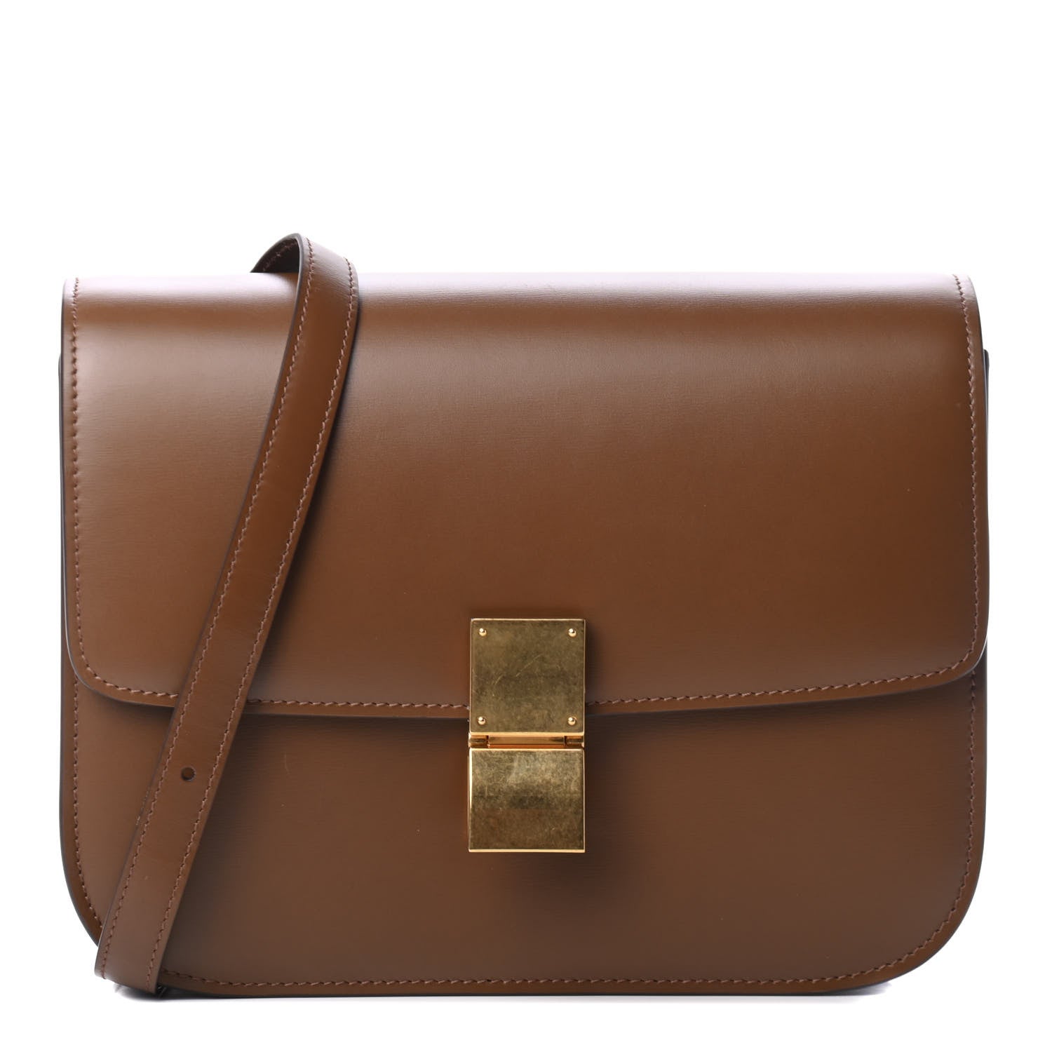 Celine Box Calfskin Medium Classic Box Flap Bag Camel 1 of 4