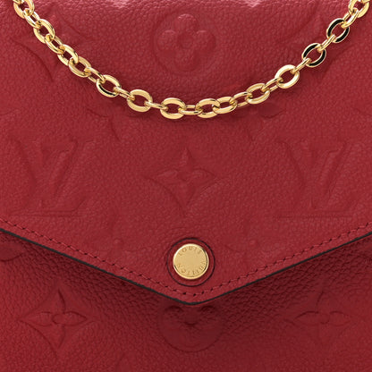 Louis Vuitton Empreinte Pochette Felicie Chain Wallet Scarlet 8 of 11