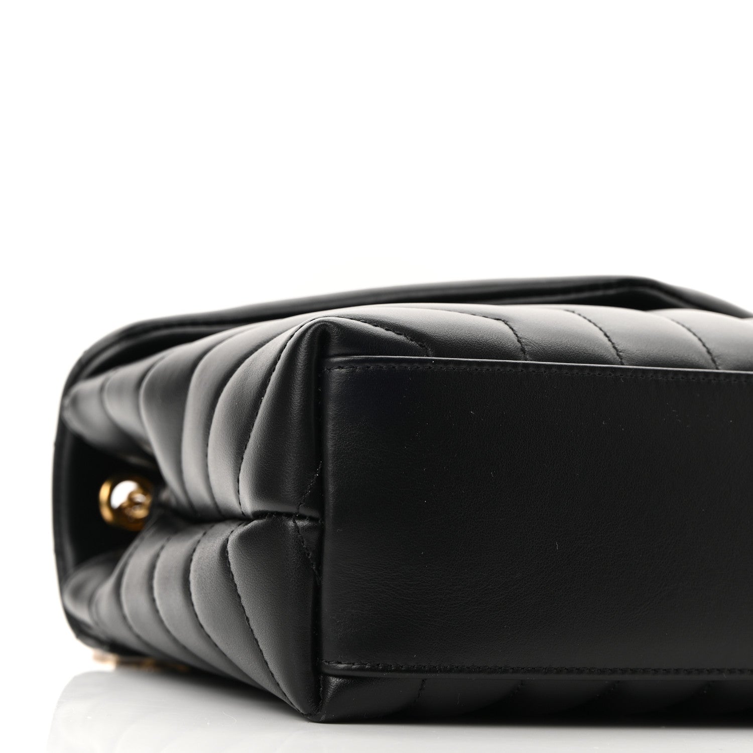 Saint Laurent Calfskin Y Quilted Monogram Small Loulou Chain Satchel Black 8 of 10
