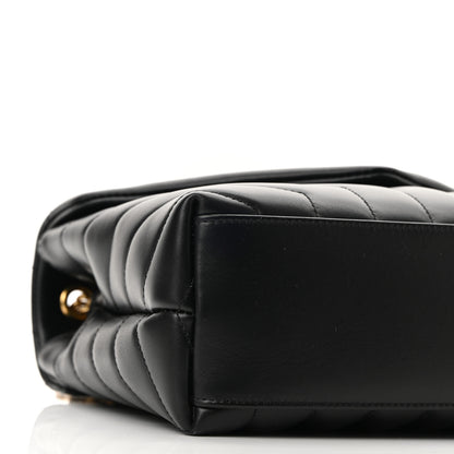 Saint Laurent Calfskin Y Quilted Monogram Small Loulou Chain Satchel Black 8 of 10