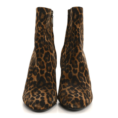 Saint Laurent Suede Lou 75 Ankle Boots 40 Leopard 3 of 9