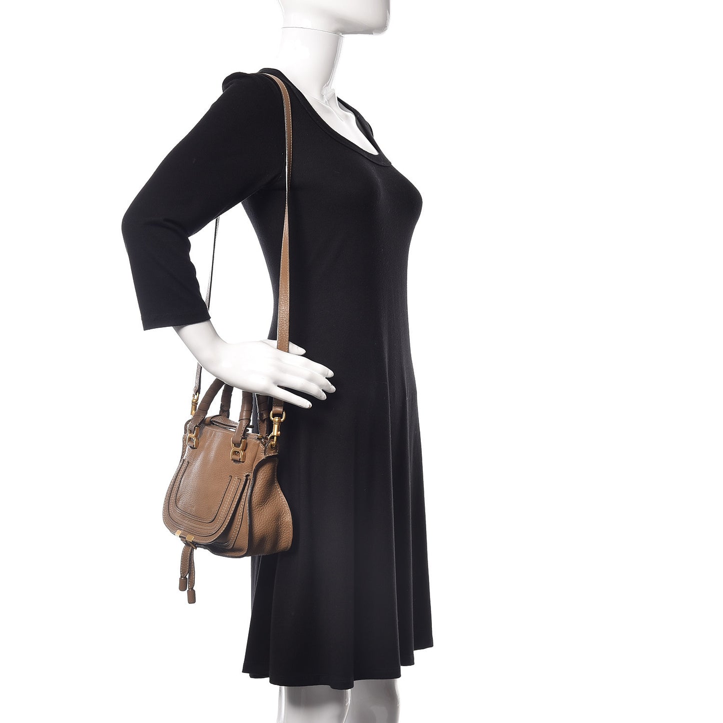 Calfskin Mini Marcie Satchel Nut