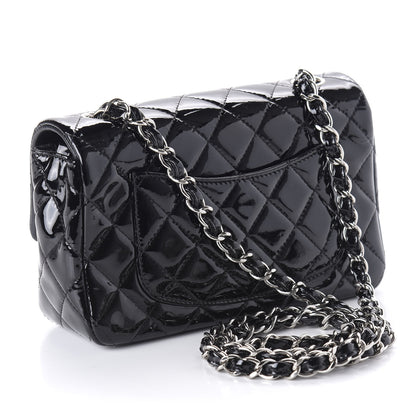 Chanel Patent Calfskin Quilted Mini Rectangular Flap Black 3 of 10
