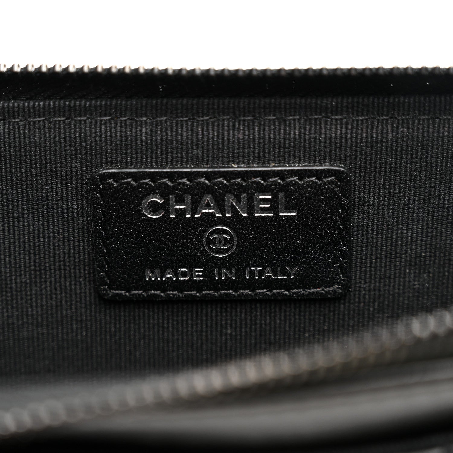 Chanel Lambskin Quilted Zip Card Holder So Black 6 of 8