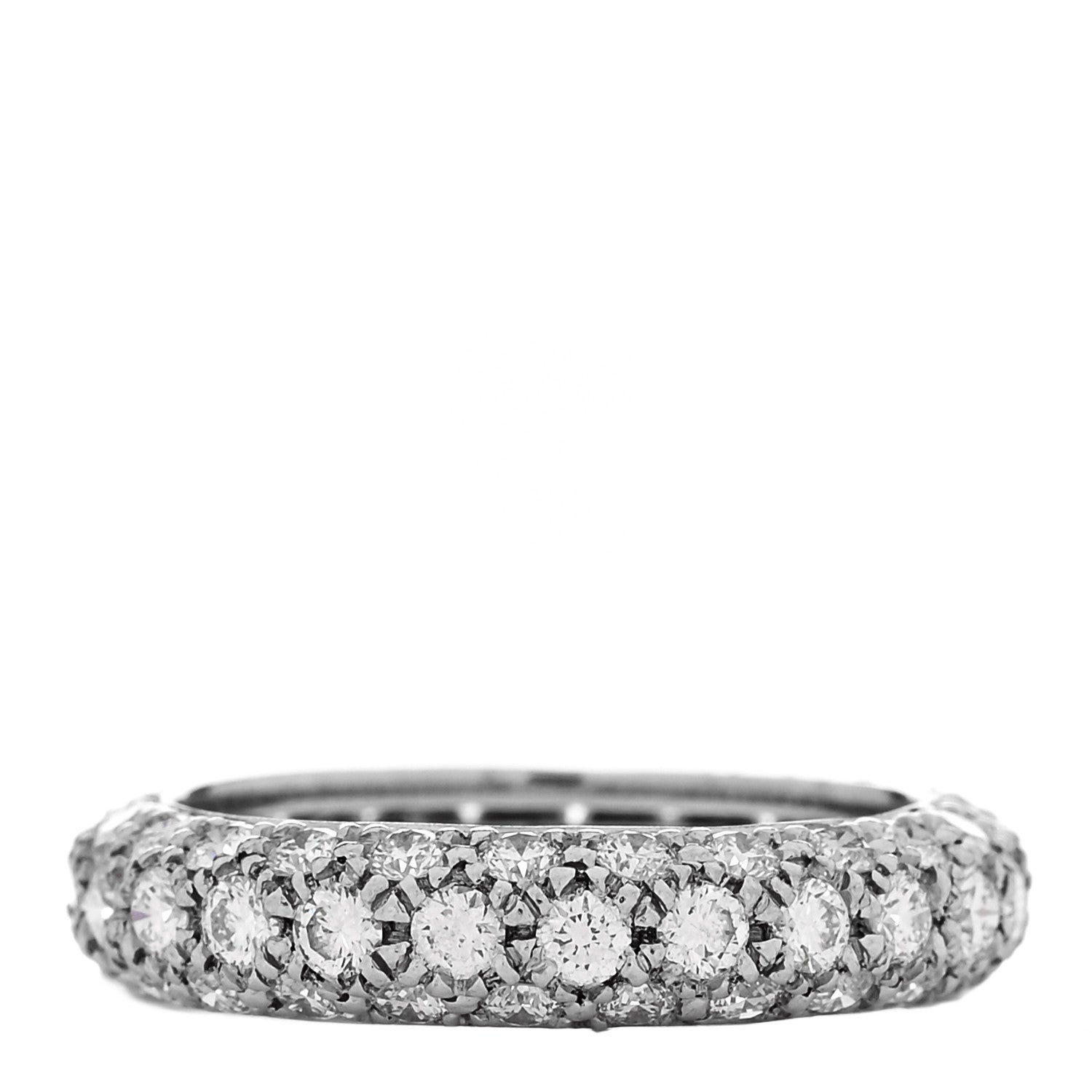 Tiffany Platinum Diamond Etoile Three-Row Band Ring 47 4 3 of 6