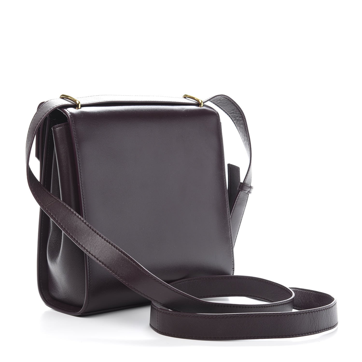 Bottega Veneta Box Calfskin Nappa Clip Bag Grape 3 of 9
