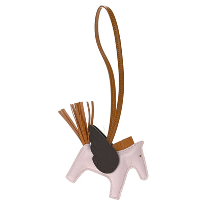 Hermes Milo Lambskin Grigri Rodeo Pegase Horse Bag Charm PM Mauve Pale Sesame Ebene 2 of 4