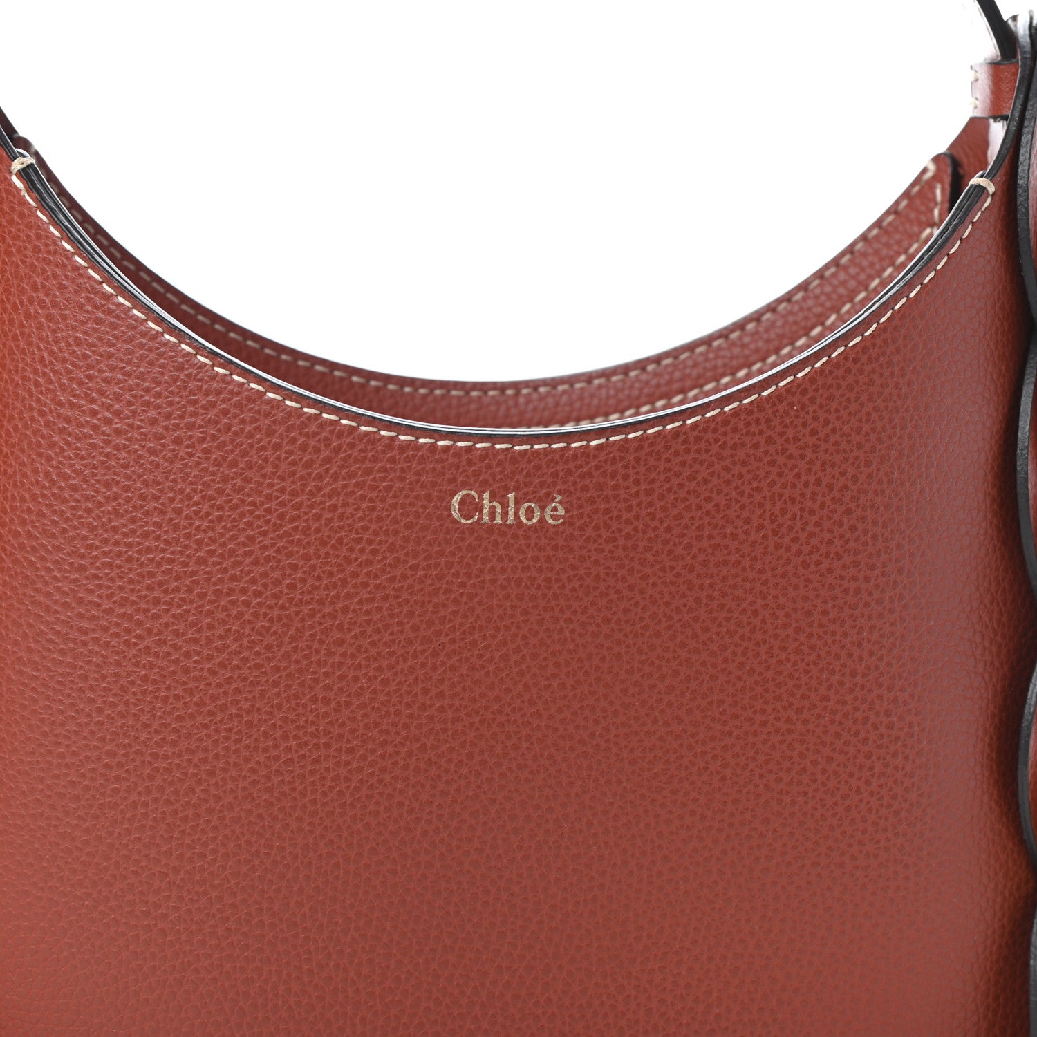 Chloe Small Grain Smooth Calfskin Small Darryl Hobo Sepia Brown 7 of 9