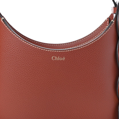 Chloe Small Grain Smooth Calfskin Small Darryl Hobo Sepia Brown 7 of 9