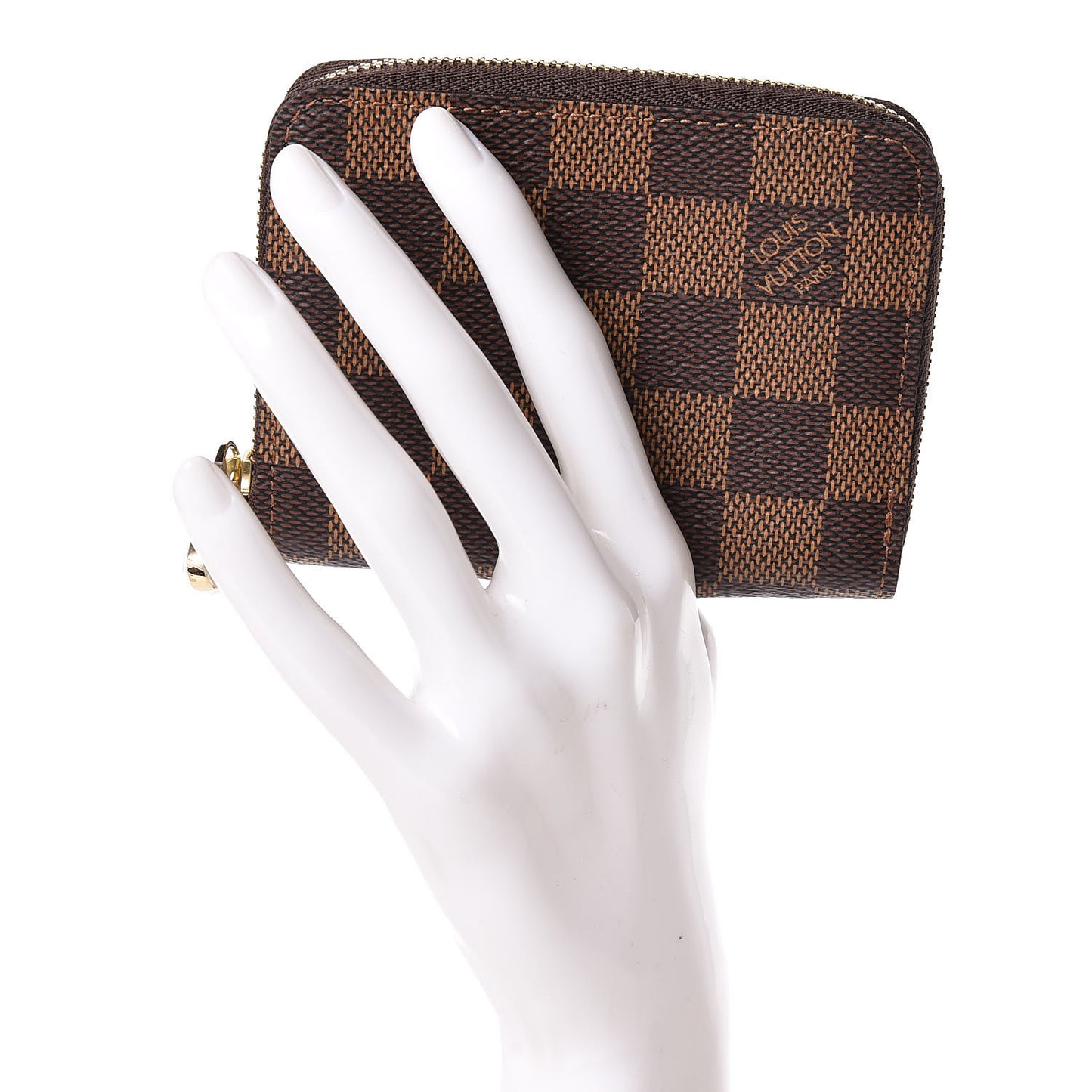 Damier Ebene Zippy Coin Purse Rose Ballerine