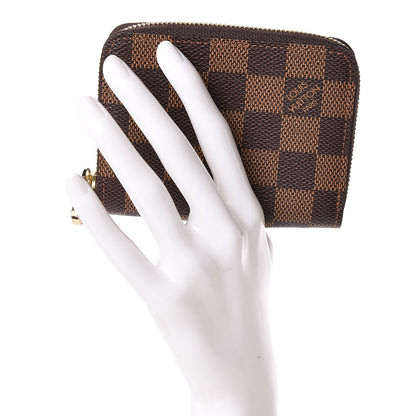 Louis Vuitton Damier Ebene Zippy Coin Purse Rose Ballerine 2 of 7