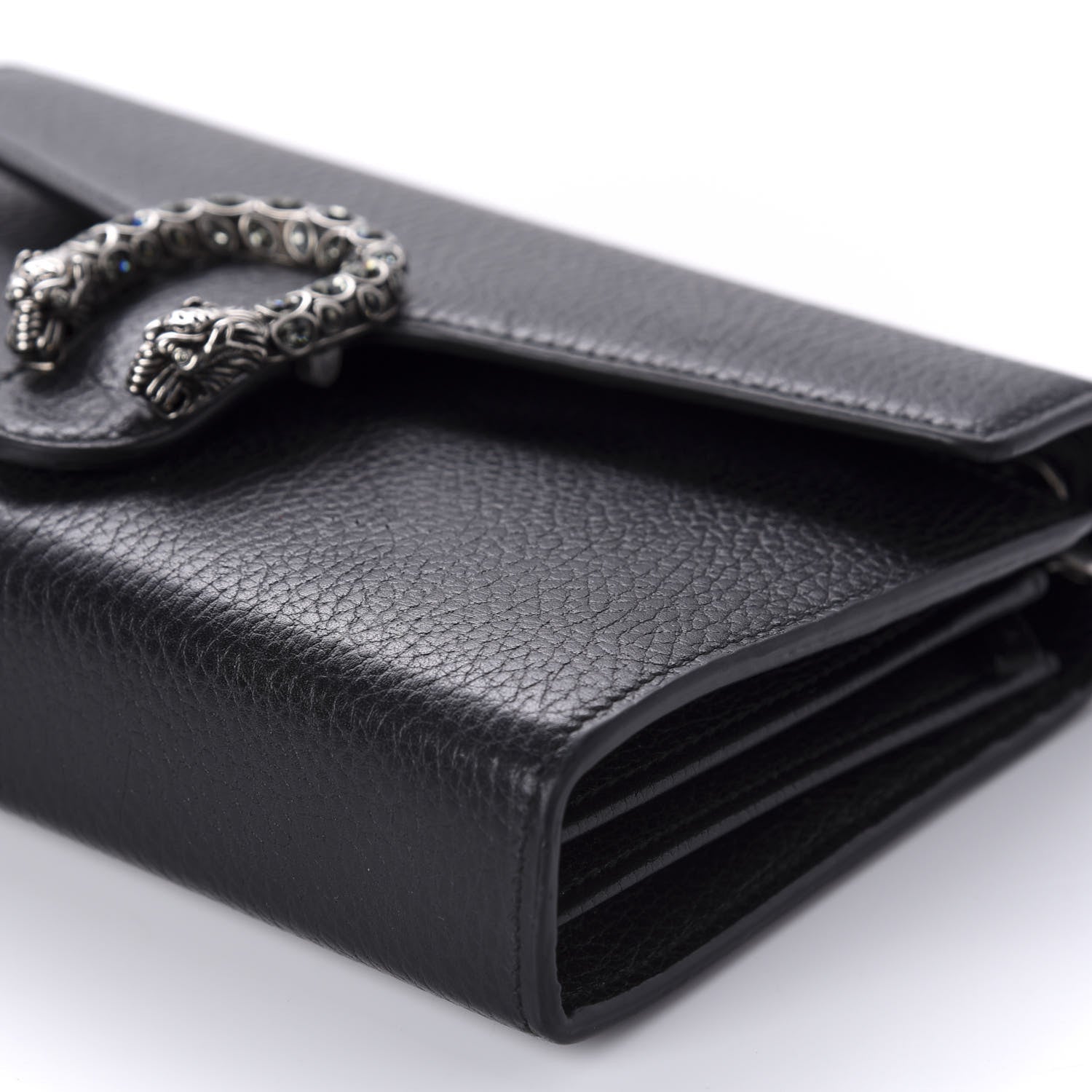 Gucci Calfskin Mini Dionysus Chain Wallet Black 7 of 11