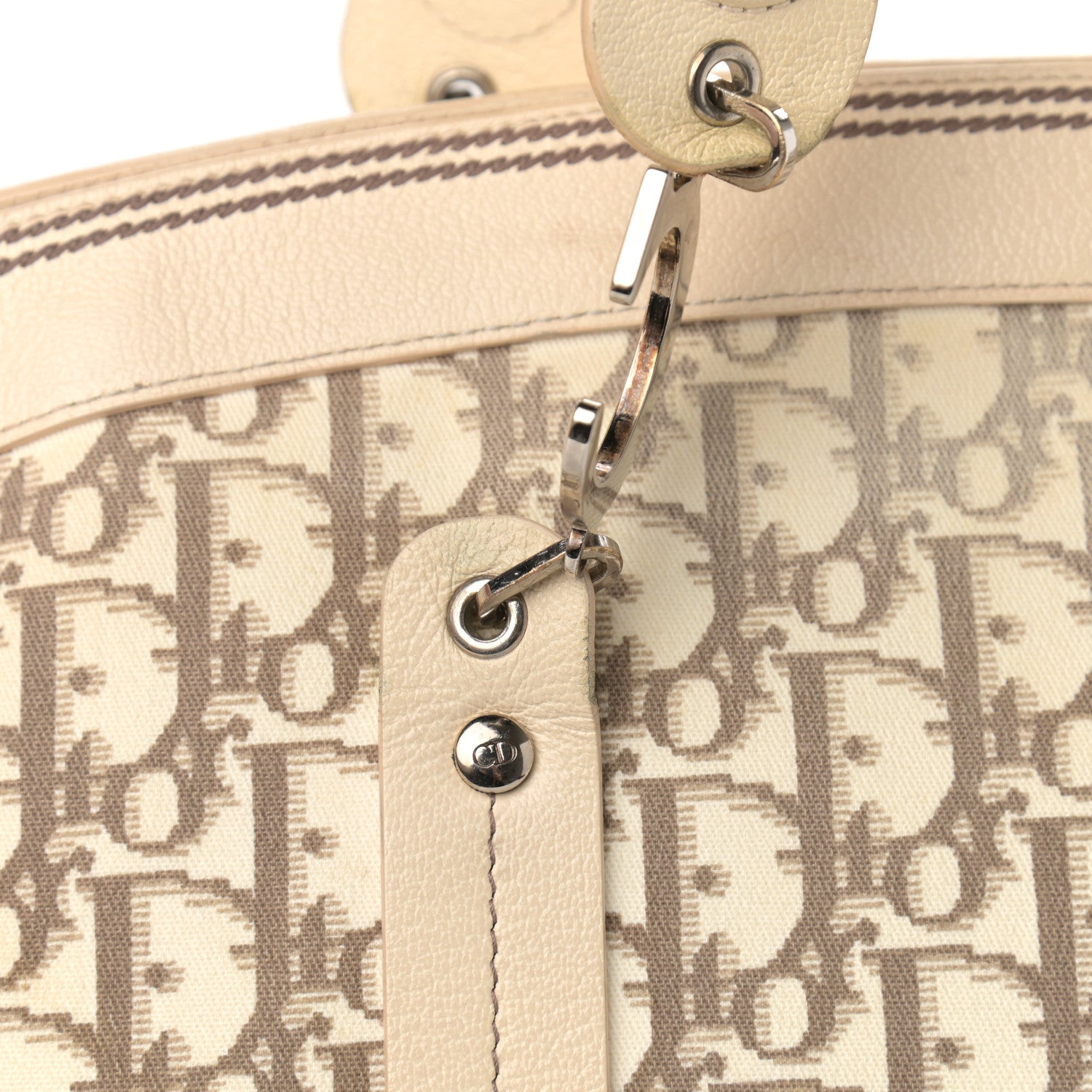 Christian Dior Monogram Vintage Flowers Dome Bag Beige 14 of 16