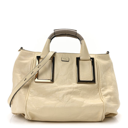 Chloe Tumbled Lambskin Ethel Satchel Cream 1 of 9