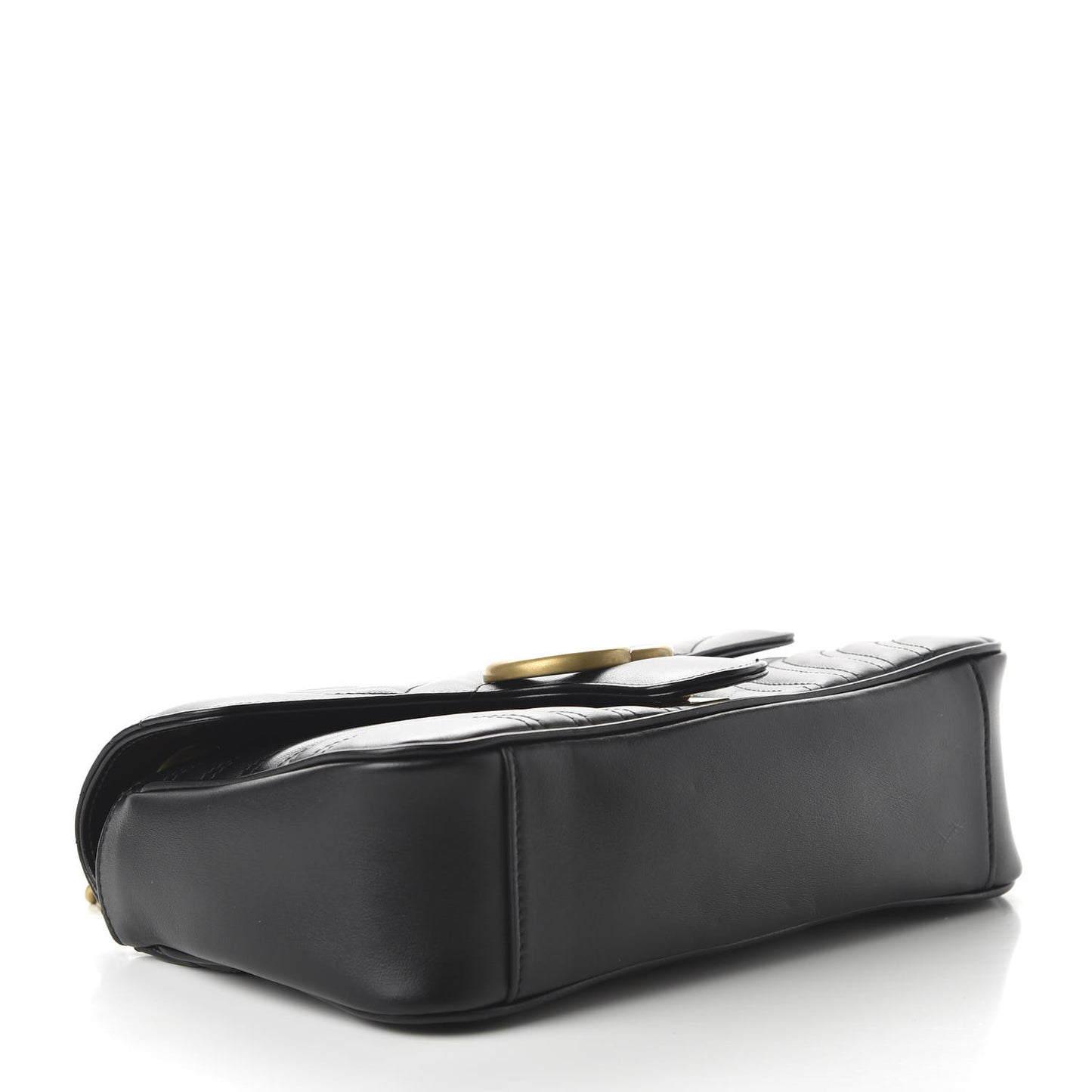 Calfskin Matelasse Small GG Marmont Shoulder Bag Black