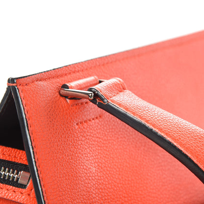 Celine Grained Calfskin Medium Edge Shoulder Bag Vermillion 15 of 21