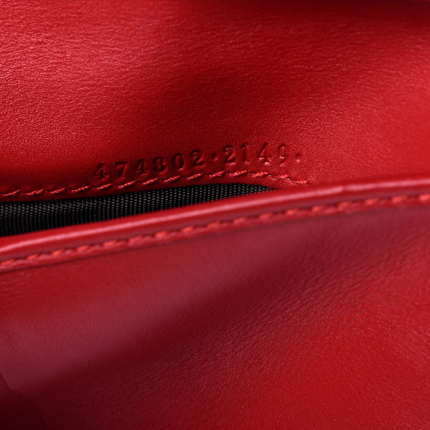 Gucci Calfskin Matelasse GG Marmont Wallet Hibiscus Red 7 of 13