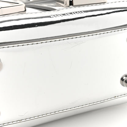 Bottega Veneta Mirror Laminated Nappa Maxi Intrecciato Mini Arco  Silver 10 of 12
