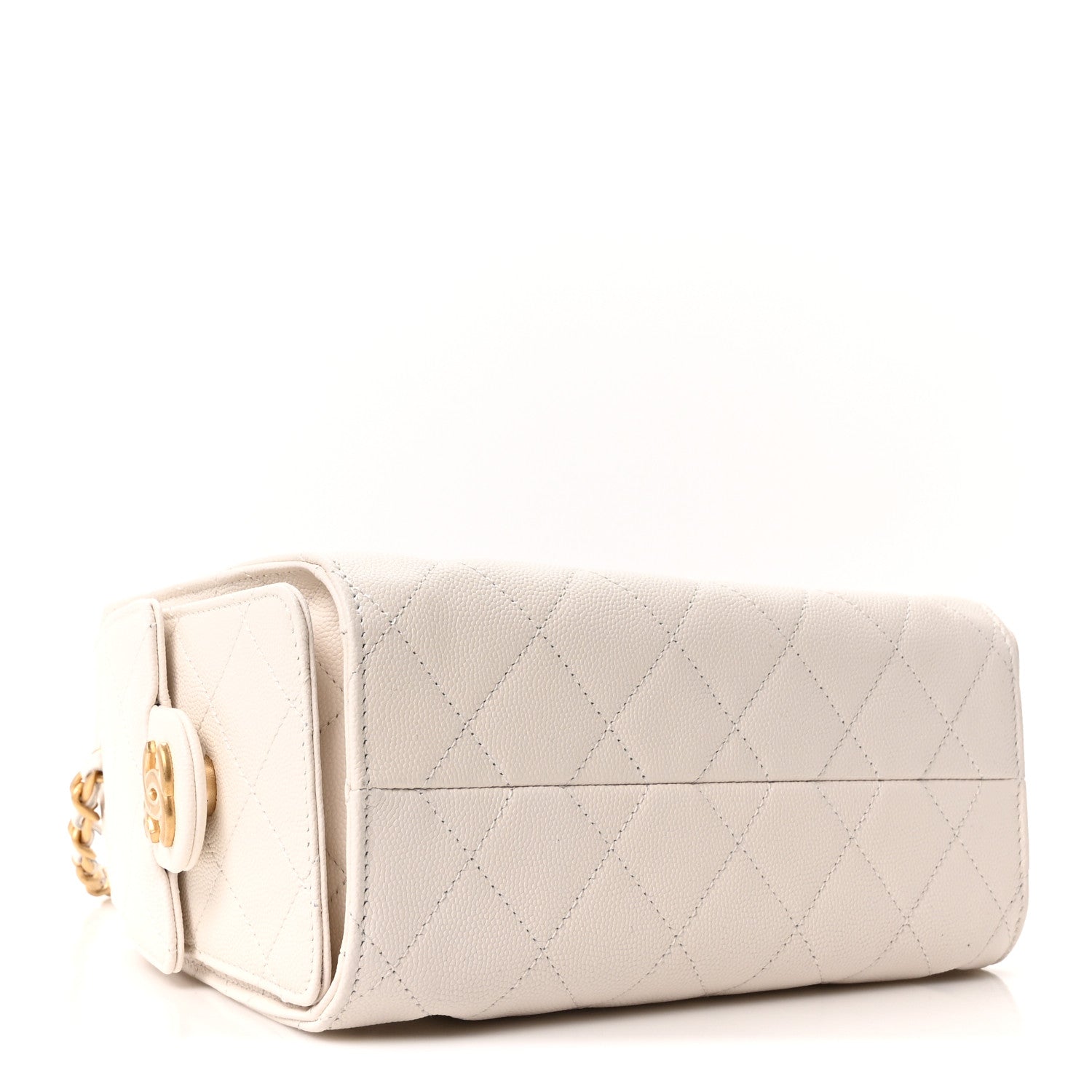 Chanel Caviar Quilted Mini Chanel 25 Handbag White 4 of 10