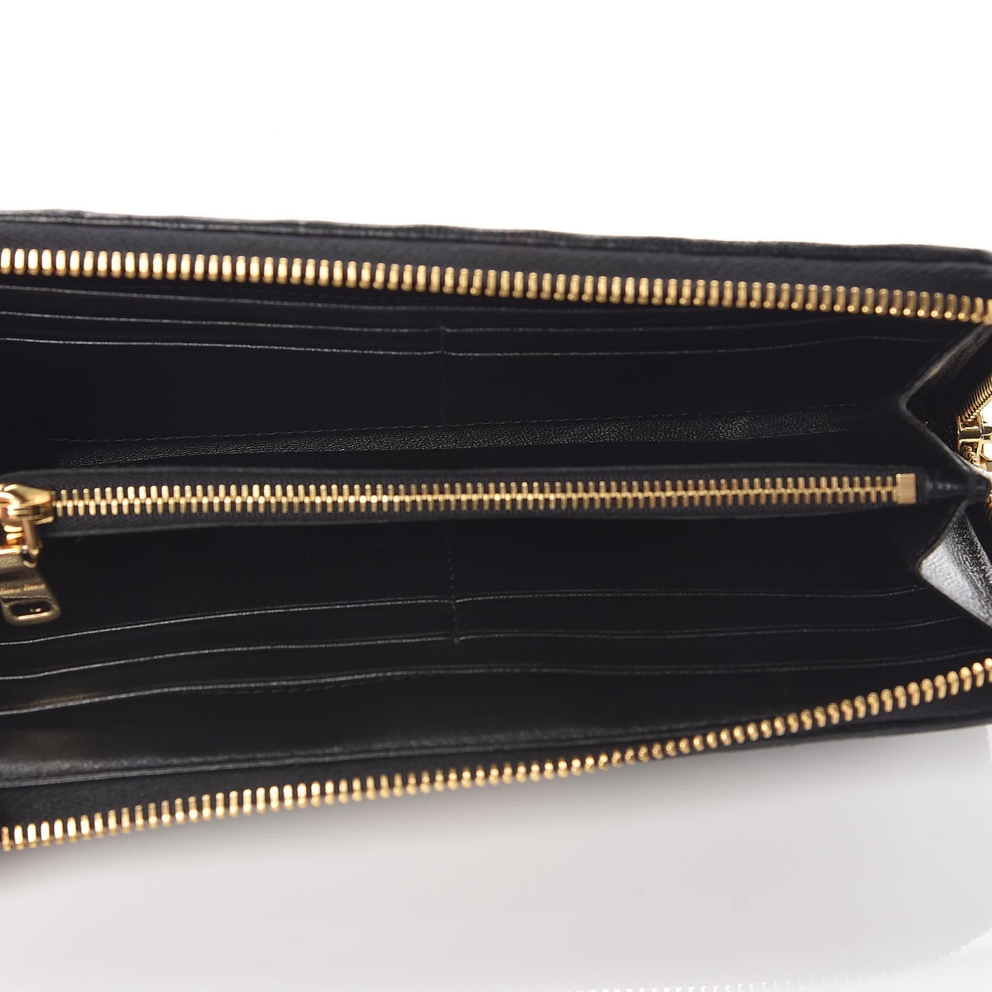Nappa Matelasse Lux Zip Around Wallet Black