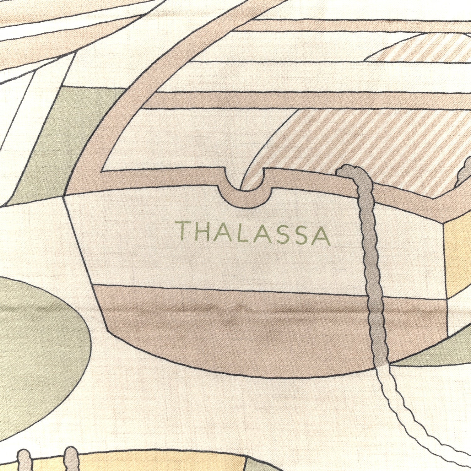 Hermes Cashmere Silk Thalassa Shawl 140 Beige Rose Mastic 3 of 6