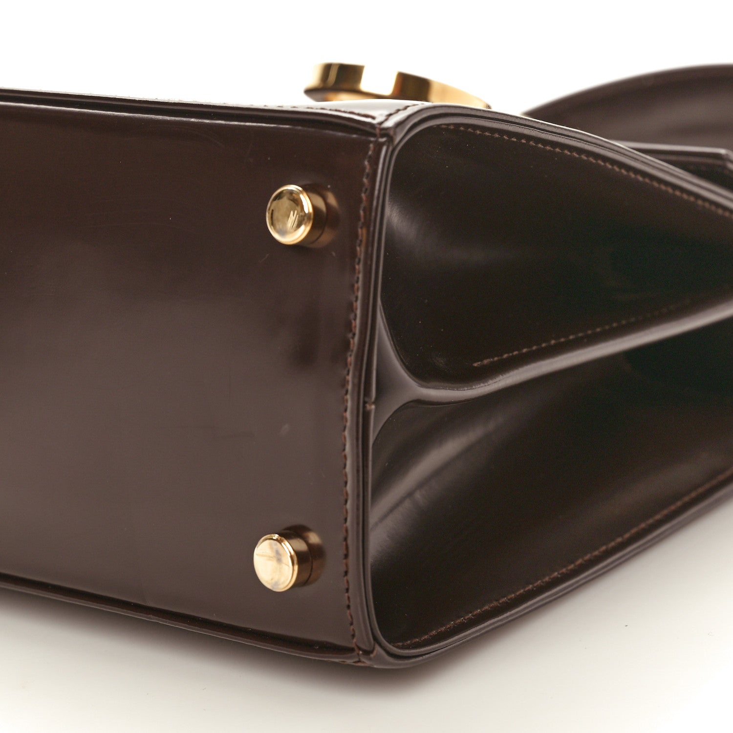 Salvatore Ferragamo Brushed Off Calfskin Small Iconic Top Handle Bag Cocoa 10 of 10