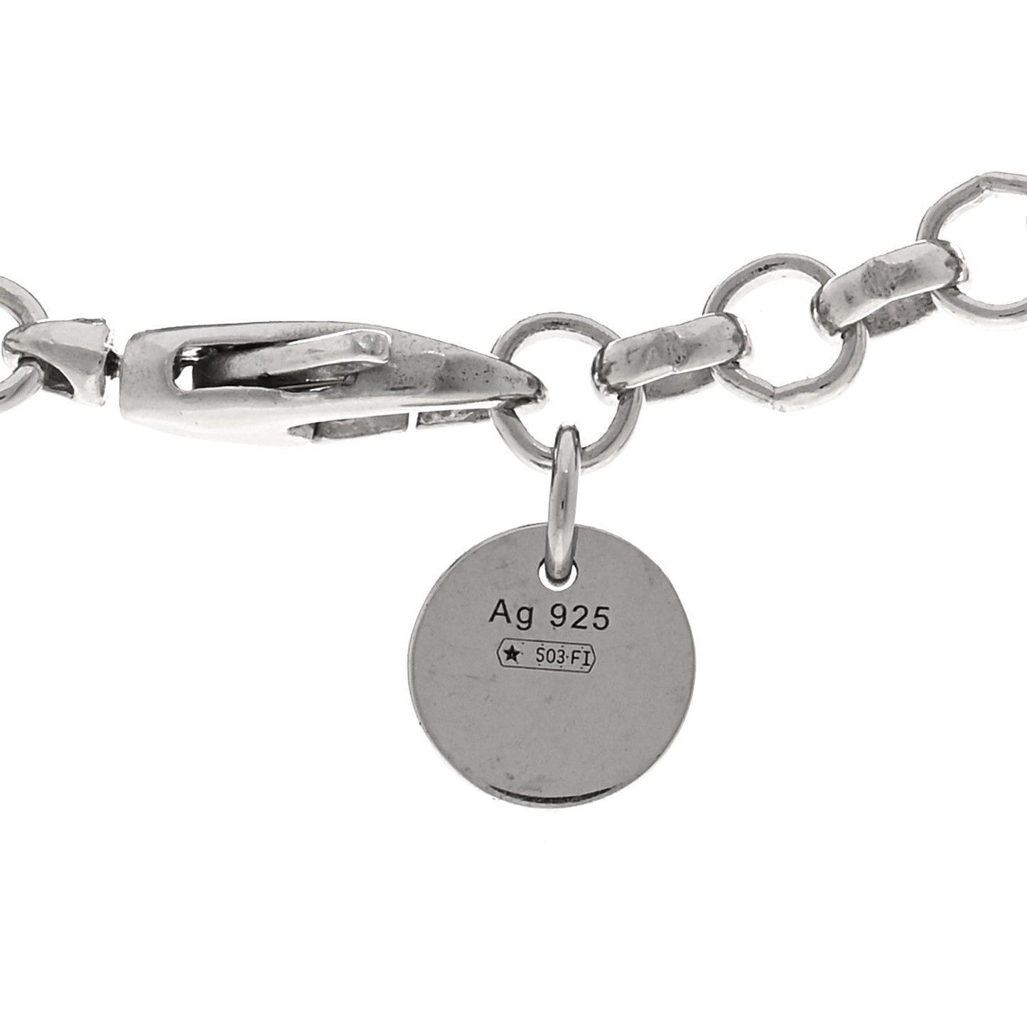 Sterling Silver Small Interlocking G Pendant Necklace