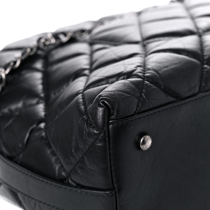 Chanel Aged Calfskin Small Bowling Bag Black 10 of 11