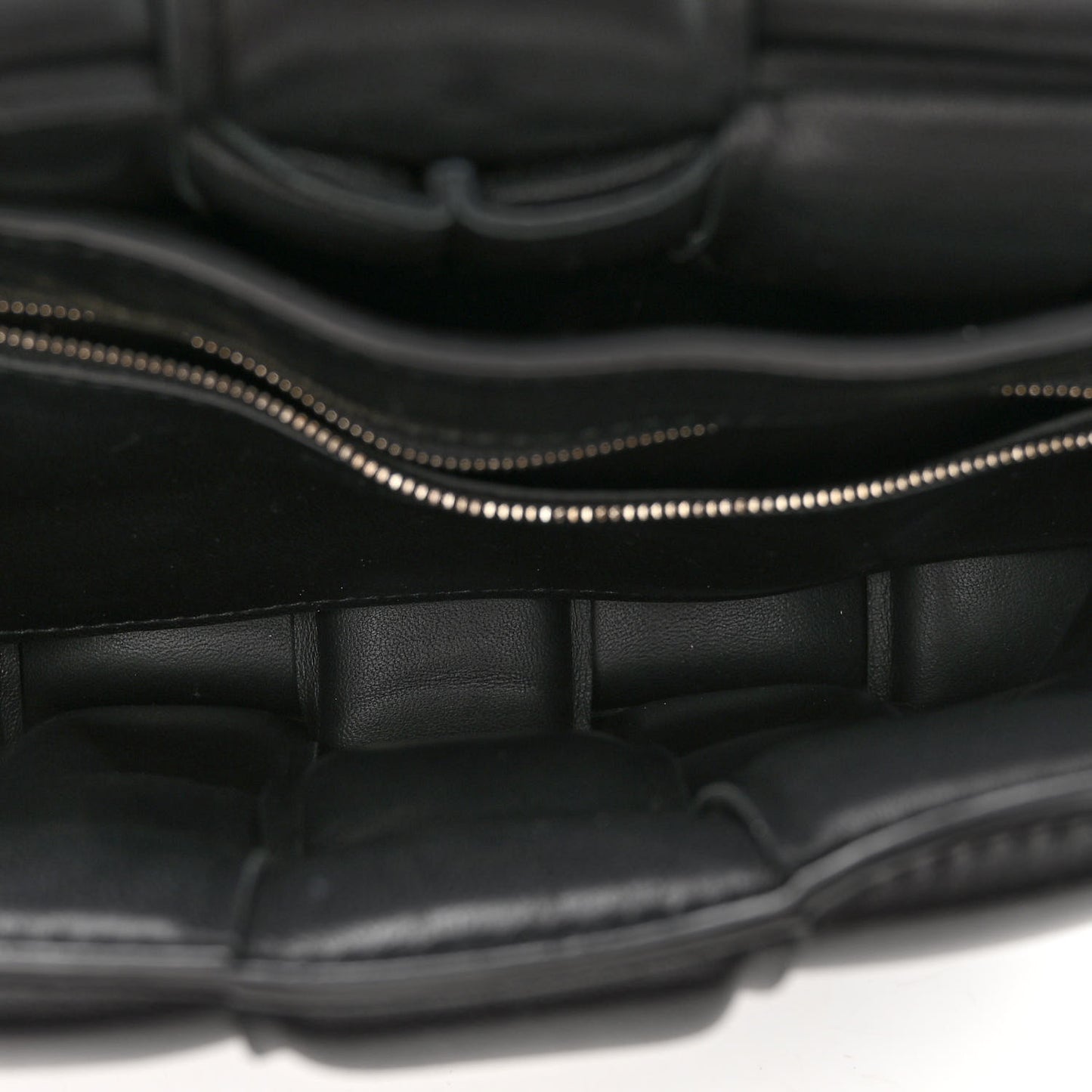 Nappa Maxi Intreccio Padded Cassette Crossbody Bag Black