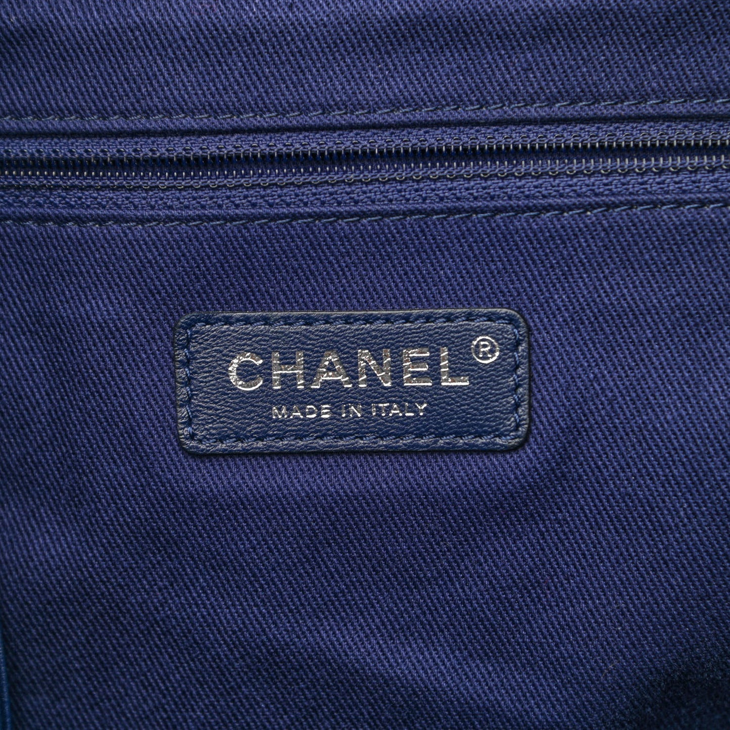 Canvas Sequin Large Deauville Backpack Navy
