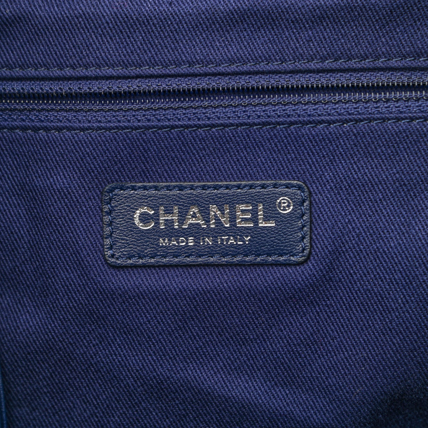 Chanel Canvas Sequin Large Deauville Backpack Navy 6 of 11