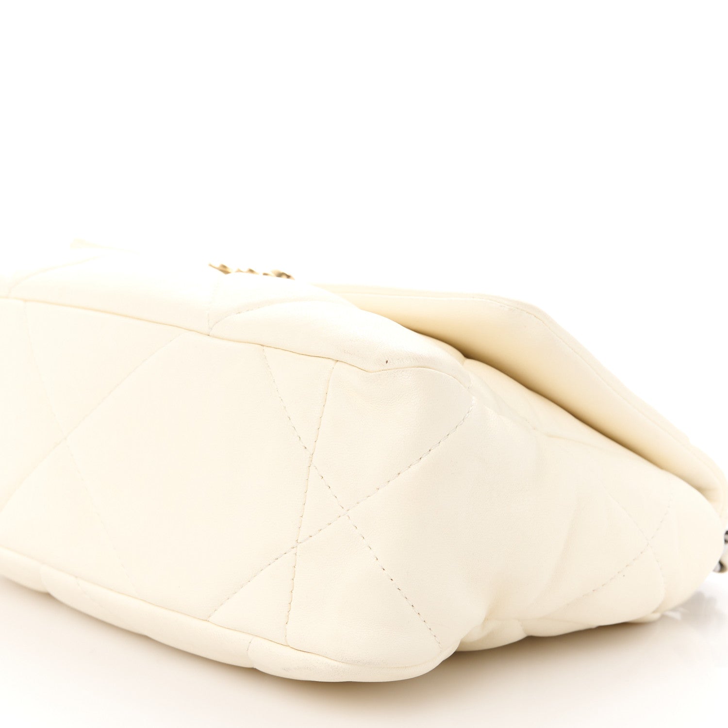 Chanel Goatskin Quilted Medium Chanel 19 Flap White 10 of 10