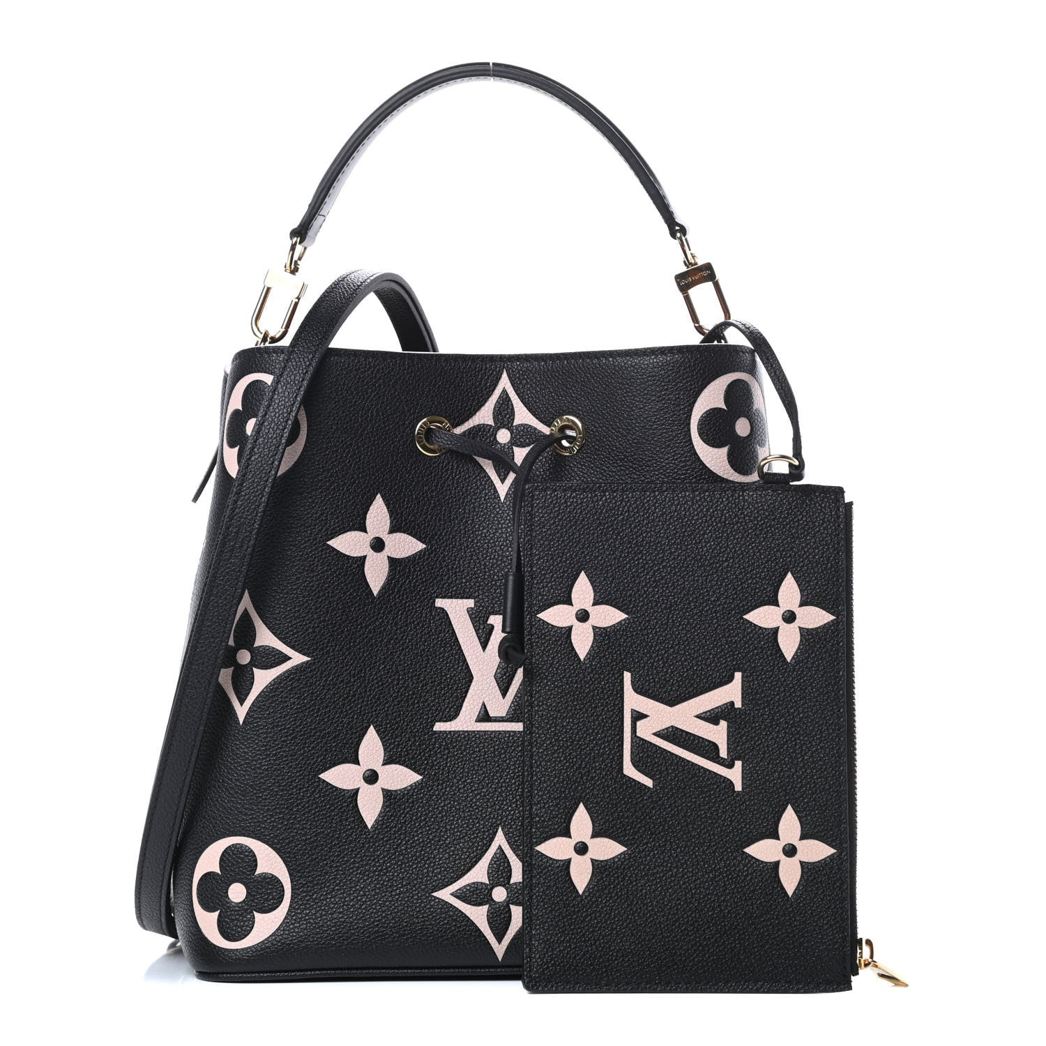 Louis Vuitton Empreinte Monogram Giant Neonoe MM Black Beige 1 of 12