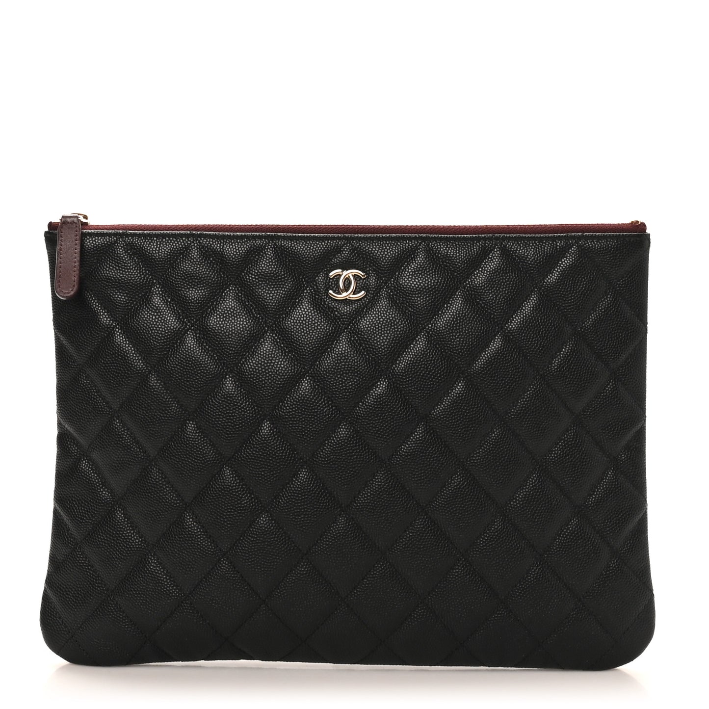 Caviar Quilted Medium Cosmetic Case Black