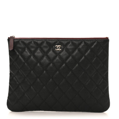 Chanel Caviar Quilted Medium Cosmetic Case Black 1 of 8