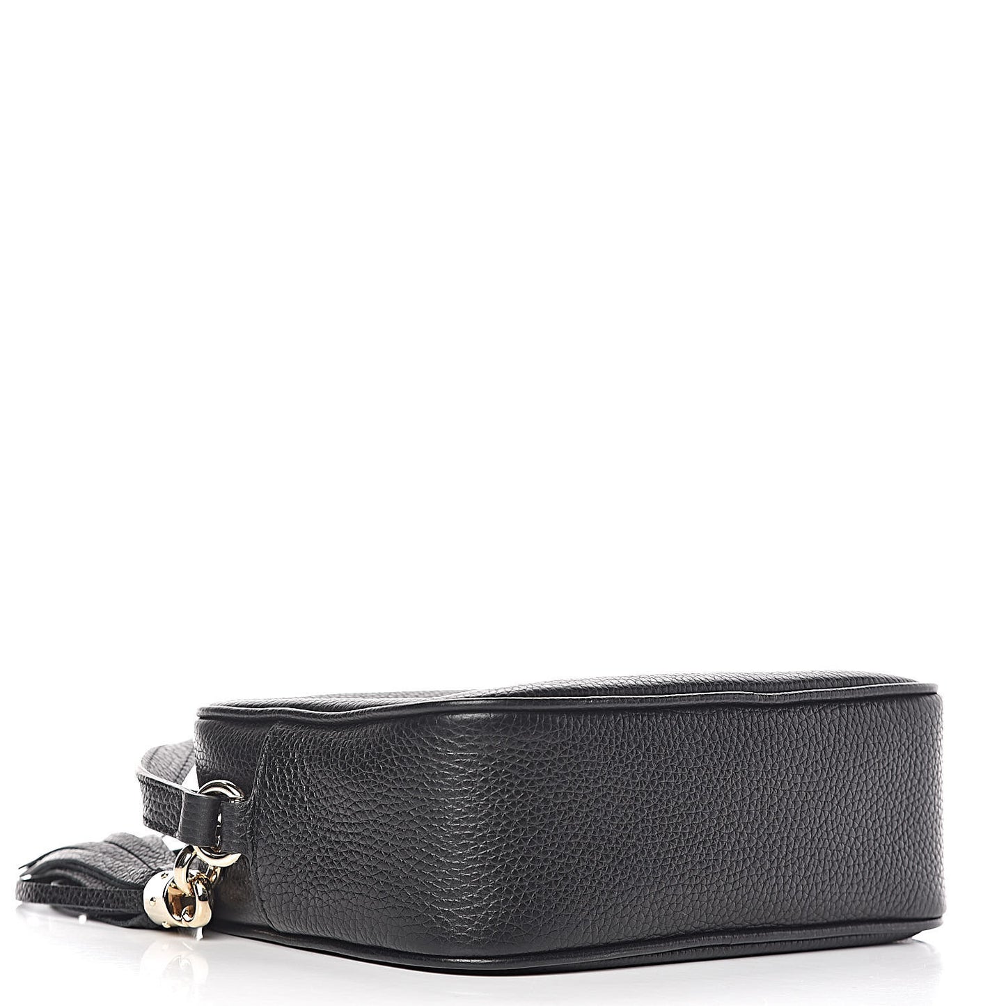 Pebbled Calfskin Small Soho Disco Bag Black