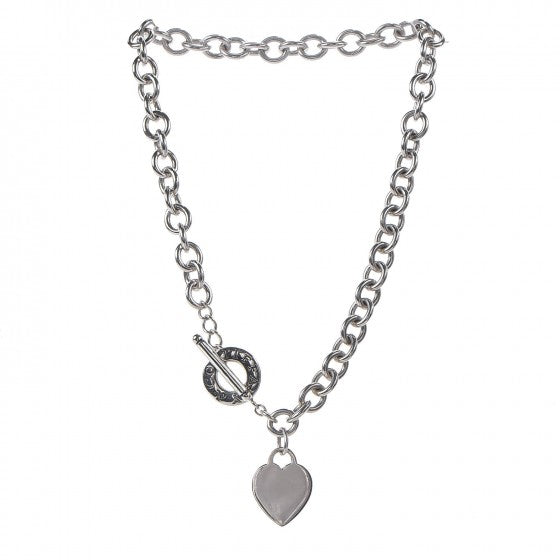 Tiffany Sterling Silver Heart Tag Toggle Necklace 3 of 6