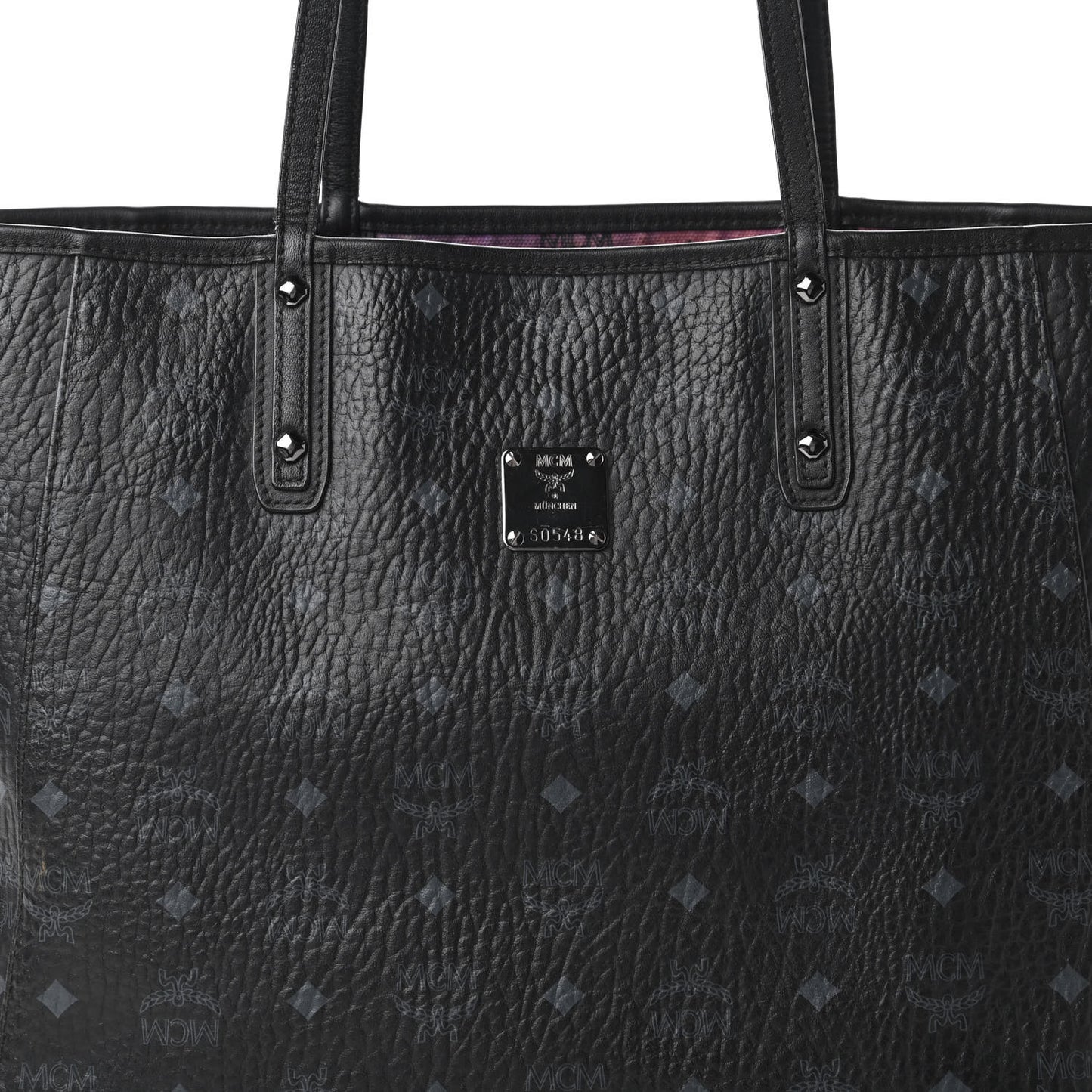 Metallic Galaxy Visetos Medium Project Reversible Shopper Tote Black Multicolor