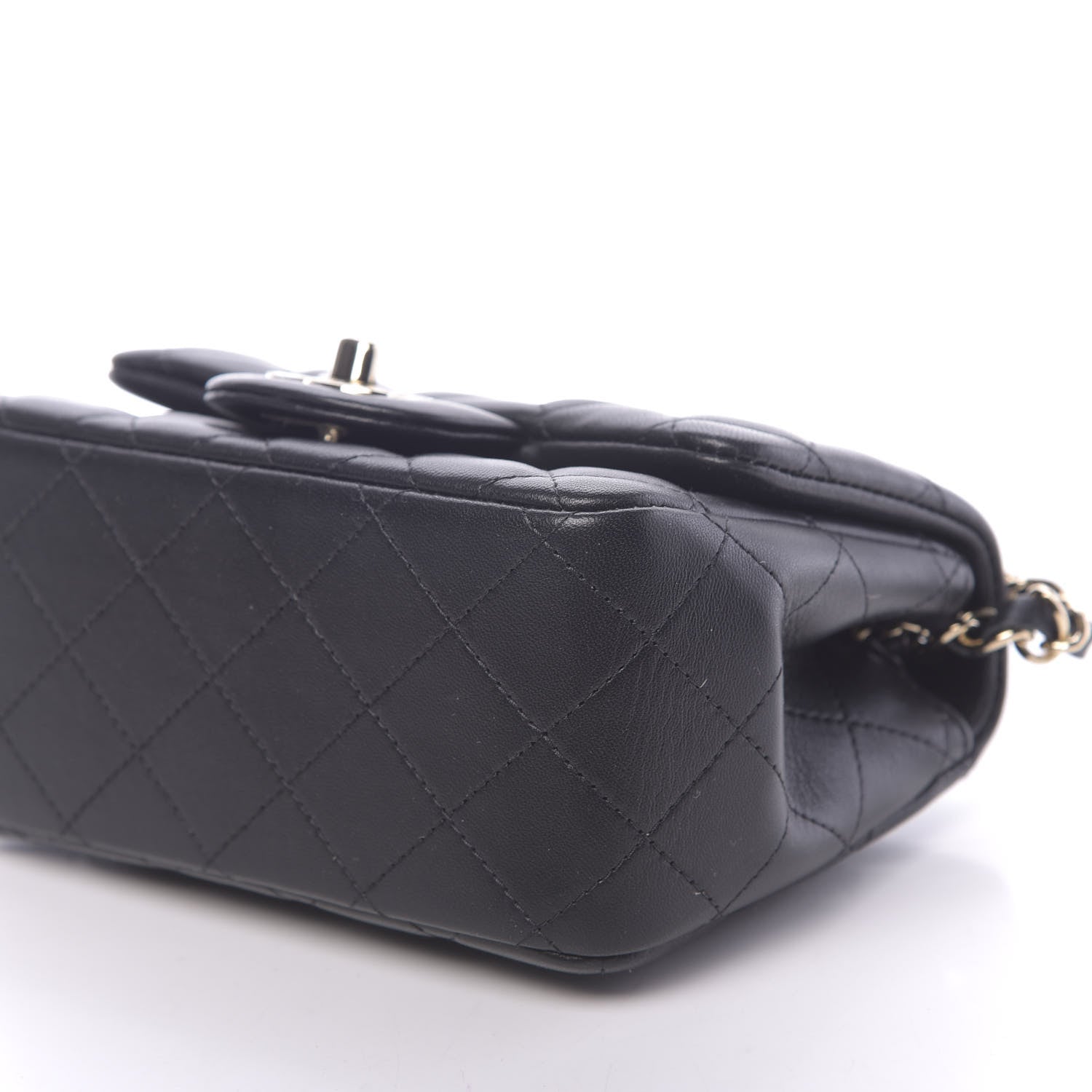 Chanel Lambskin Quilted Mini Square Flap Black 9 of 10
