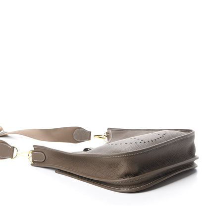 Hermes Taurillon Clemence Evelyne III PM Etoupe 4 of 11