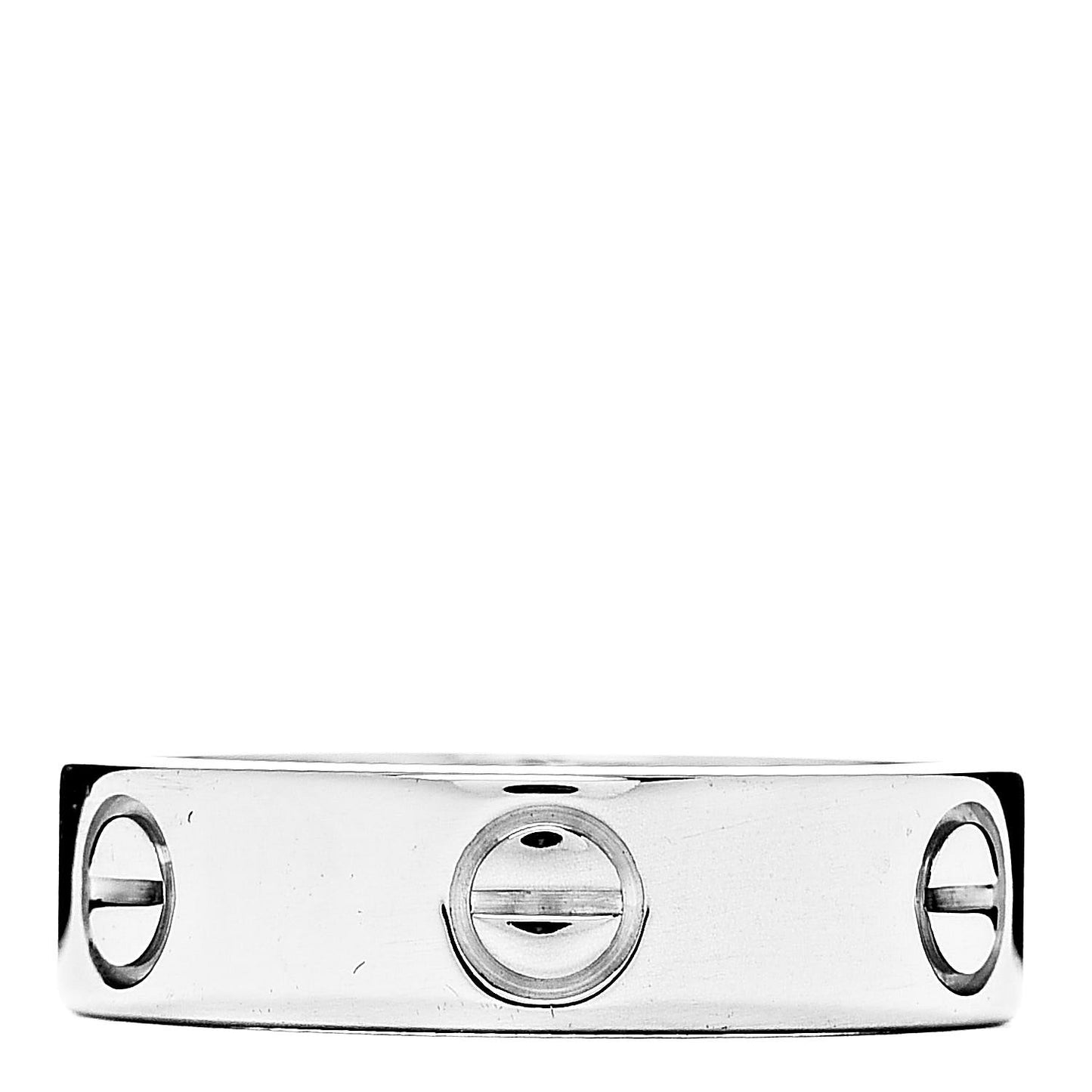18K White Gold 3.5mm LOVE Wedding Band Ring 56 7.5