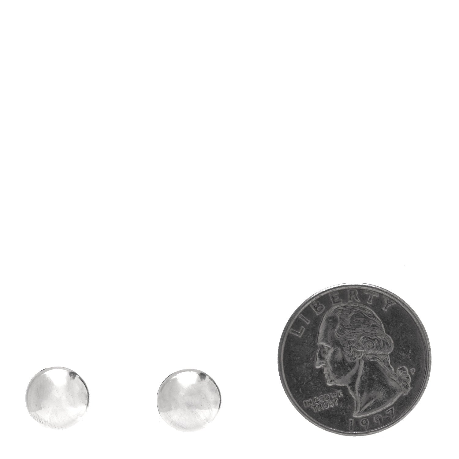 Tiffany Sterling Silver 10mm HardWear Ball Earrings 2 of 3