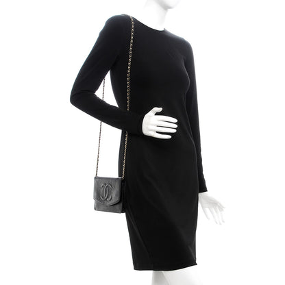 Chanel Caviar Timeless CC Wallet On Chain WOC Black 2 of 17